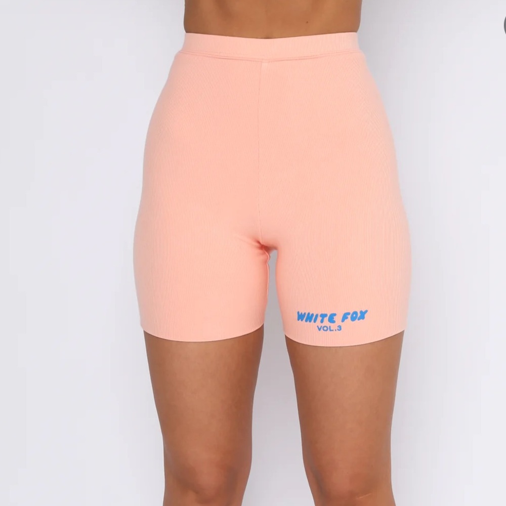 Offstage Ribbed Bike Shorts Apricot Ice